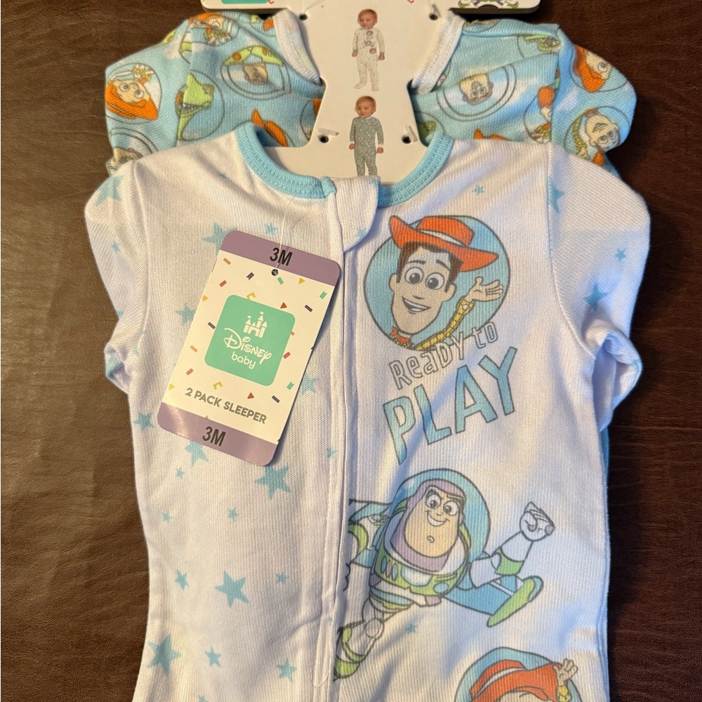 Disney Blue and White Kids One Piece Footies
